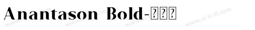 Anantason Bold字体转换